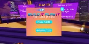 Roblox - Pantalla para introducir códigos en Island of Move